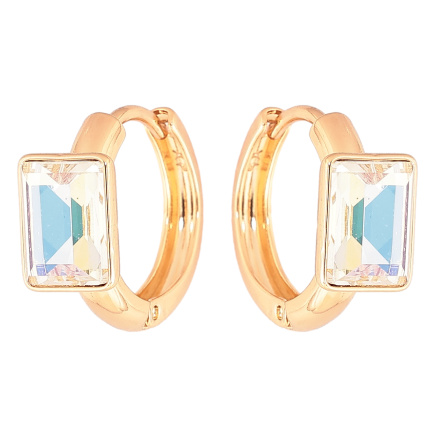 Сережки Xuping колір 18K з кристалами Swarovski колечка «Кристали Shimmer» фото №1