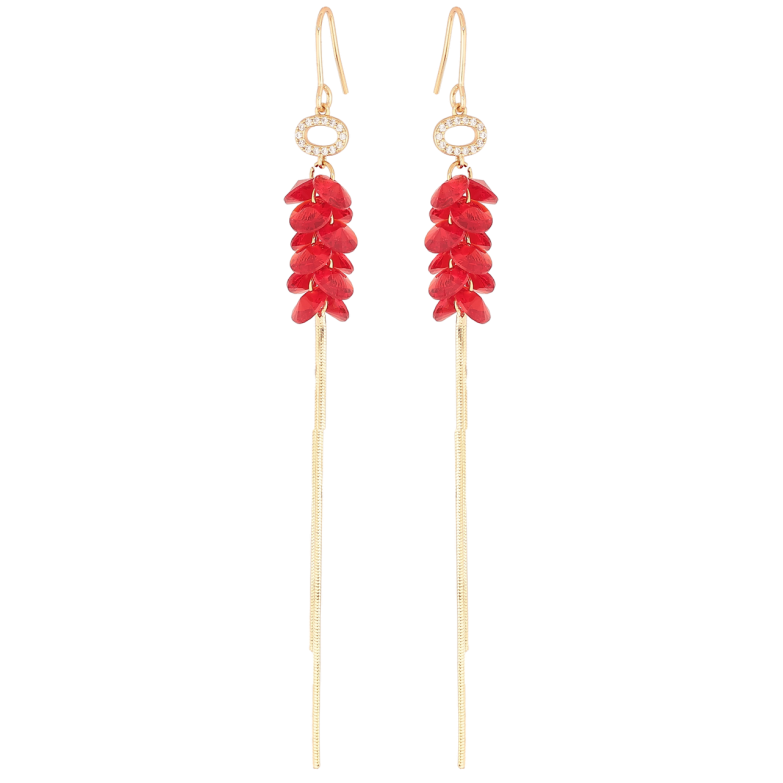 Серьги Xuping цвет 18K с кристаллами Swarovski французский замок Подвески с кристаллами Siam фото №1