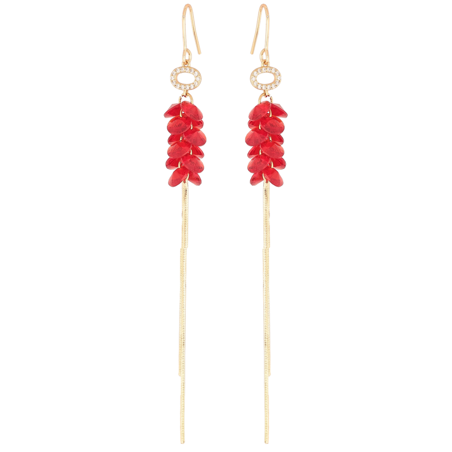 Серьги Xuping цвет 18K с кристаллами Swarovski французский замок Подвески с кристаллами Siam фото №1