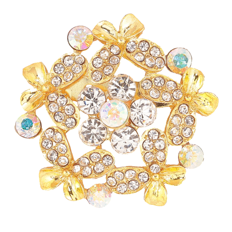 Брошь Цветок со стразами фото №7 Брошь Цветок со стразами фото №7