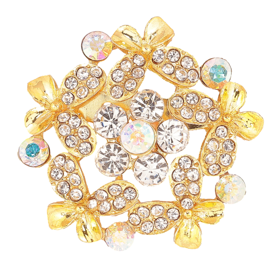 Брошка «Квітка з стразами» фото №1 Брошка «Квітка з стразами» фото №1