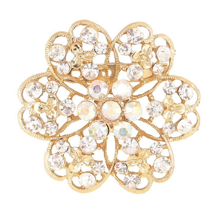 Брошь Цветок со стразами фото №3 Брошь Цветок со стразами фото №3