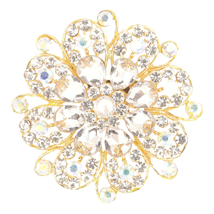 Брошь Цветок со стразами фото №5 Брошь Цветок со стразами фото №5