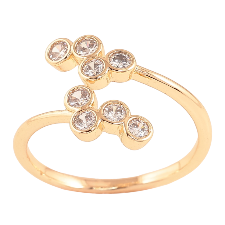 Кольцо Xuping Позолота 18K Узор с кристаллами фото №17 Кольцо Xuping Позолота 18K Узор с кристаллами фото №17