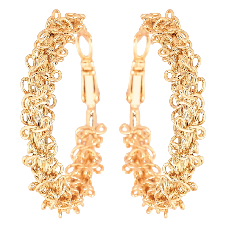 Сережки Xuping Позолота 18K кільця (конго) Декоративний візерунок» ø 4см фото №25 Сережки Xuping Позолота 18K кільця (конго) Декоративний візерунок» ø 4см фото №25