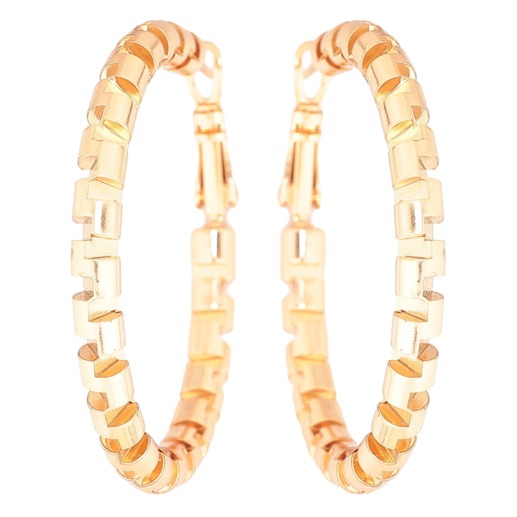 Серьги Xuping Позолота 18K кольца (конго) Декоративный узор ø 4см фото №23 Серьги Xuping Позолота 18K кольца (конго) Декоративный узор ø 4см фото №23