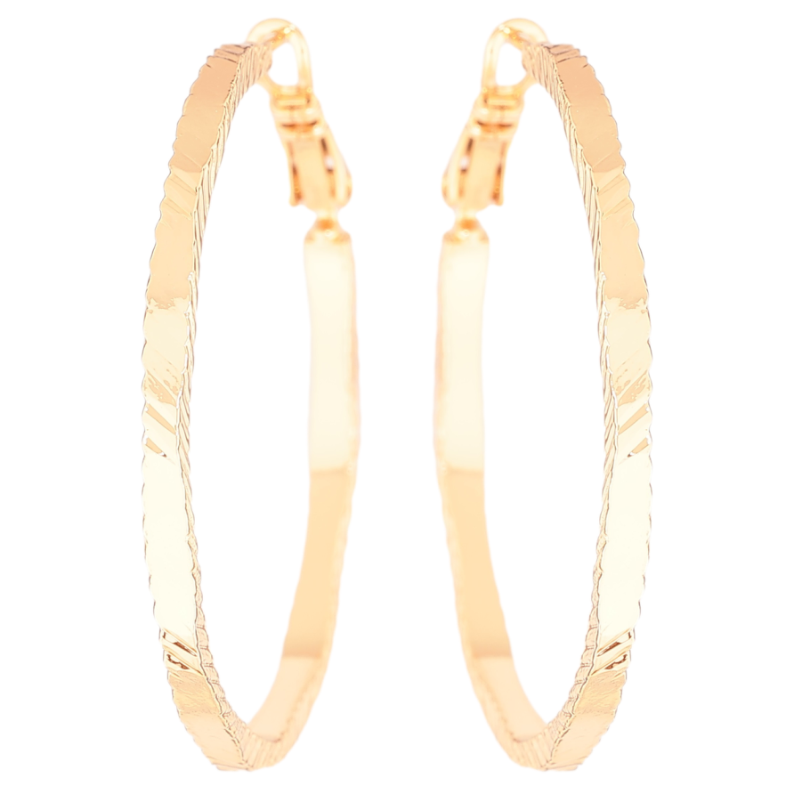 Серьги Xuping Позолота 18K кольца (конго) Декоративный узор ø 4см фото №1 Серьги Xuping Позолота 18K кольца (конго) Декоративный узор ø 4см фото №1