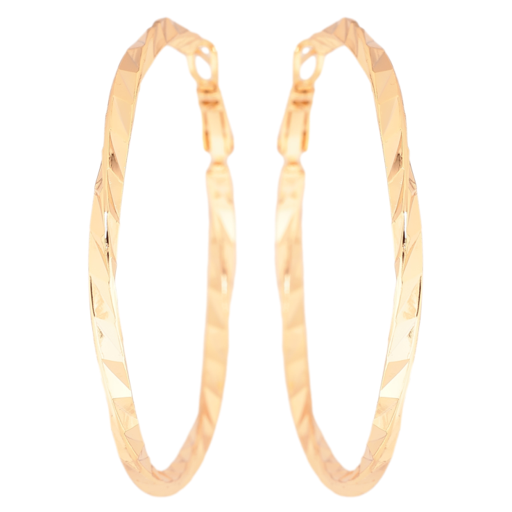 Серьги Xuping Позолота 18K кольца (конго) Декоративный узор ø 5см фото №18 Серьги Xuping Позолота 18K кольца (конго) Декоративный узор ø 5см фото №18