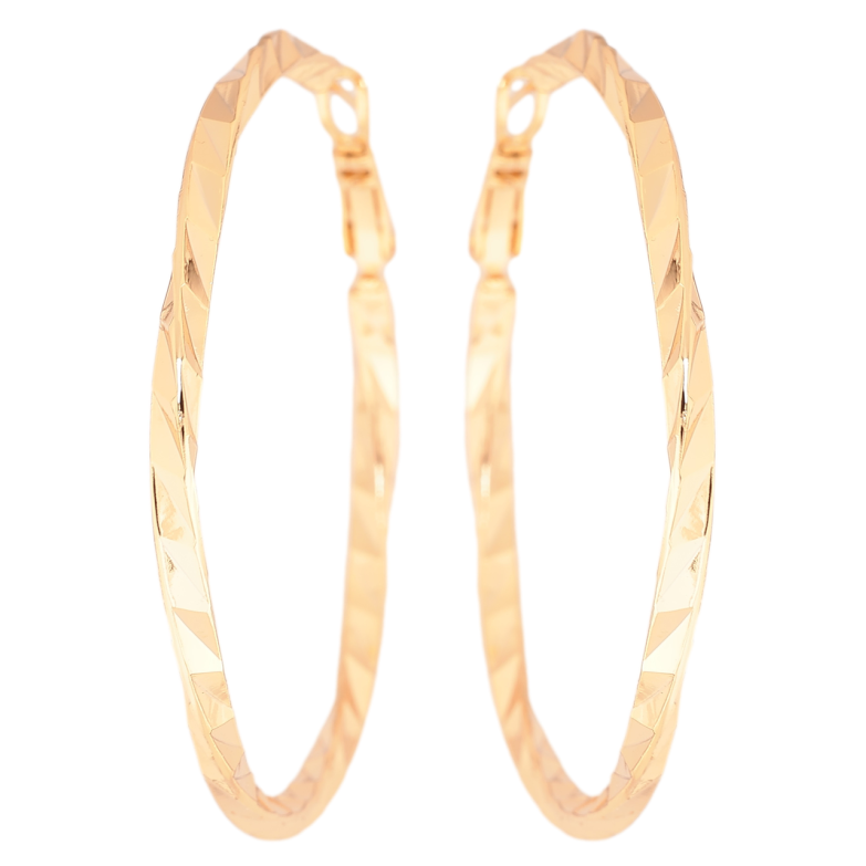 Сережки Xuping Позолота 18K кільця (конго) Декоративний візерунок» ø 5см фото №1 Сережки Xuping Позолота 18K кільця (конго) Декоративний візерунок» ø 5см фото №1