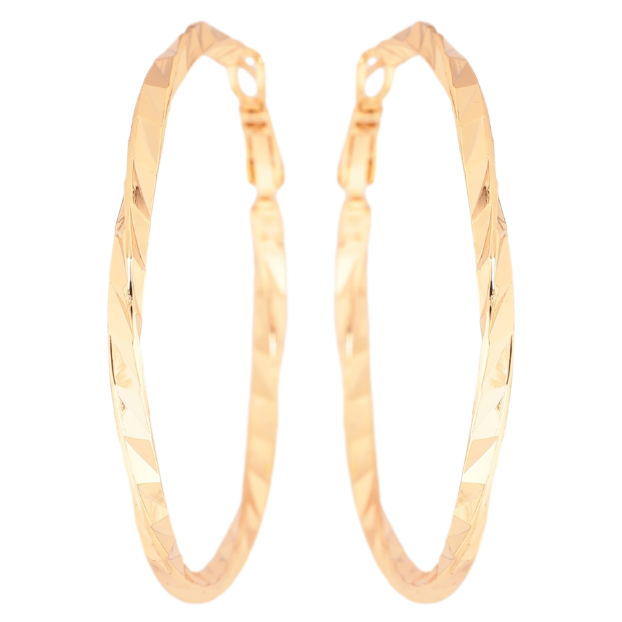 Сережки Xuping Позолота 18K кільця (конго) Декоративний візерунок» ø 5см фото №1 Сережки Xuping Позолота 18K кільця (конго) Декоративний візерунок» ø 5см фото №1