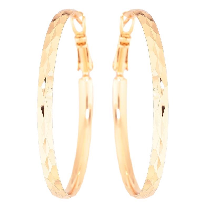 Сережки Xuping Позолота 18K кільця (конго) «Декоративний візерунок» ø 4см фото №1 Сережки Xuping Позолота 18K кільця (конго) «Декоративний візерунок» ø 4см фото №1