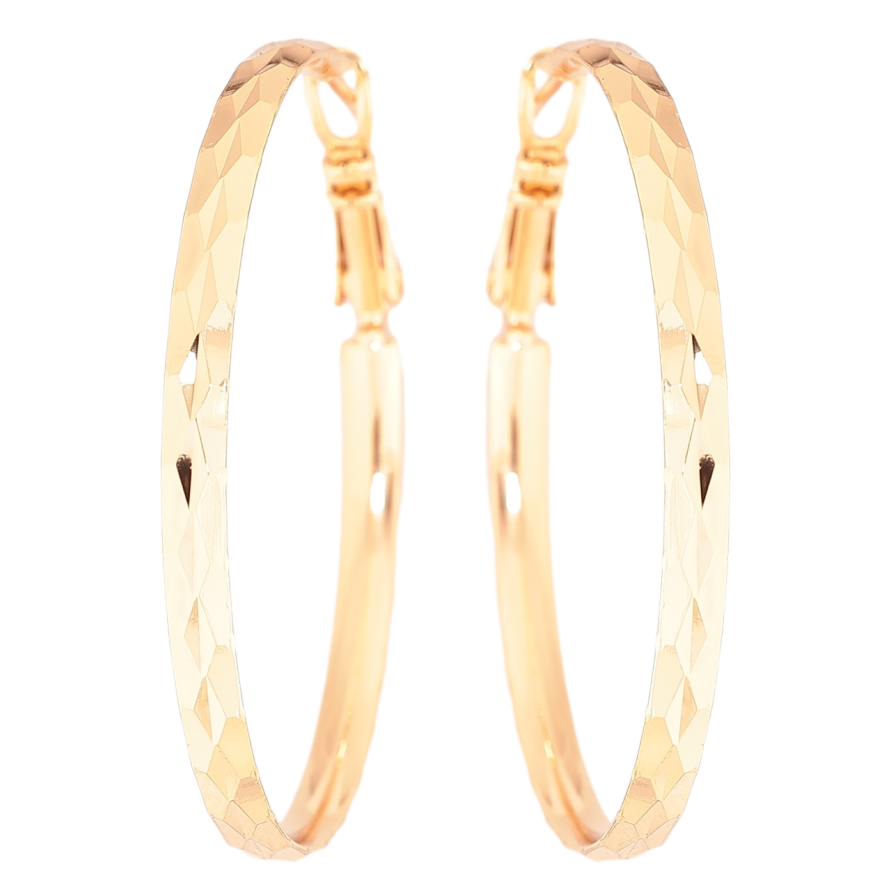 Серьги Xuping Позолота 18K кольца (конго) Декоративный узор ø 4см фото №1 Серьги Xuping Позолота 18K кольца (конго) Декоративный узор ø 4см фото №1