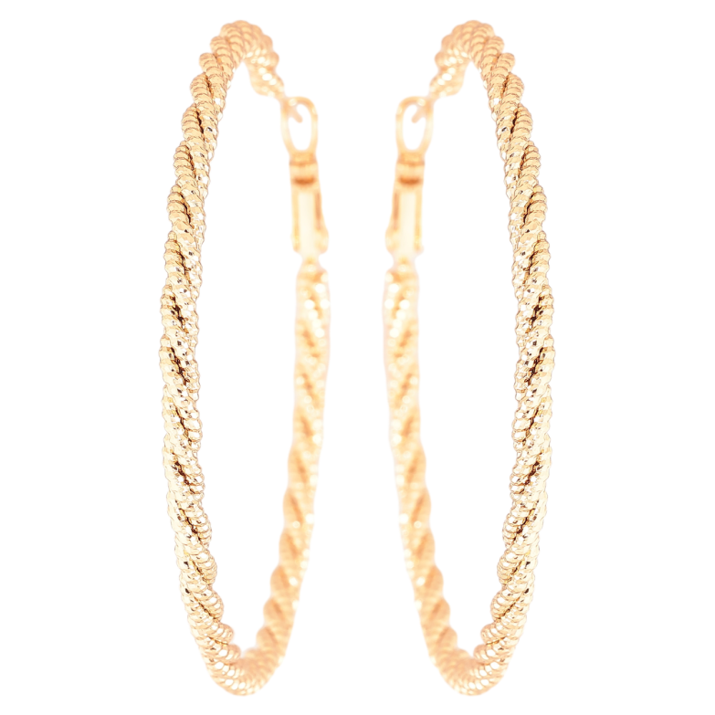 Серьги Xuping Позолота 18K кольца (конго) Декоративный узор ø 5.5см фото №1