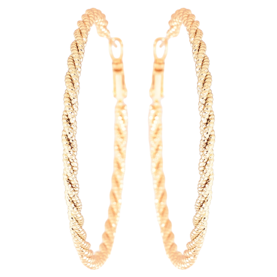 Сережки Xuping Позолота 18K кільця (конго) «Декоративний візерунок» ø 5.5см фото №1 Сережки Xuping Позолота 18K кільця (конго) «Декоративний візерунок» ø 5.5см фото №1