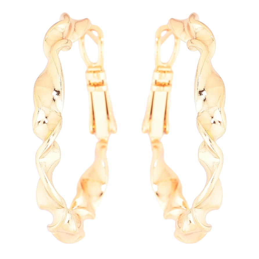 Сережки Xuping Позолота 18K кільця (конго) «Декоративний візерунок» ø 3см фото №1 Сережки Xuping Позолота 18K кільця (конго) «Декоративний візерунок» ø 3см фото №1