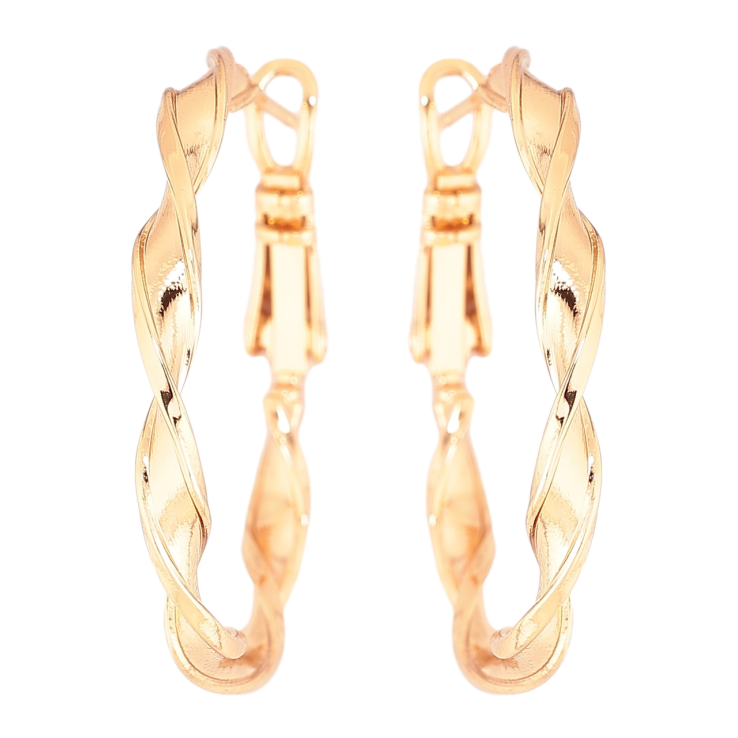 Сережки Xuping Позолота 18K кільця (конго) «Декоративний візерунок» ø 3см фото №8 Сережки Xuping Позолота 18K кільця (конго) «Декоративний візерунок» ø 3см фото №8