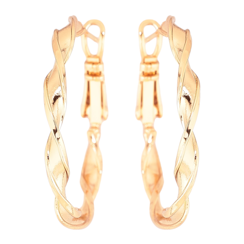 Сережки Xuping Позолота 18K кільця (конго) «Декоративний візерунок» ø 3см фото №1 Сережки Xuping Позолота 18K кільця (конго) «Декоративний візерунок» ø 3см фото №1