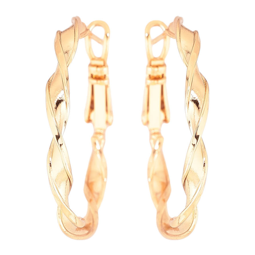 Сережки Xuping Позолота 18K кільця (конго) «Декоративний візерунок» ø 3см фото №1 Сережки Xuping Позолота 18K кільця (конго) «Декоративний візерунок» ø 3см фото №1