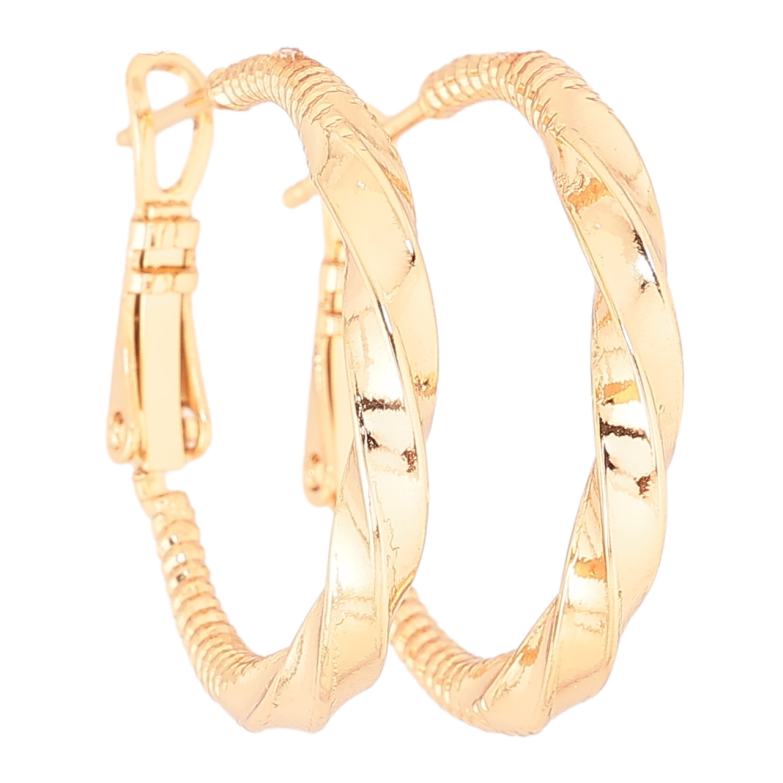 Серьги Xuping Позолота 18K кольца (конго) Декоративный узор ø 2.5см фото №1 Серьги Xuping Позолота 18K кольца (конго) Декоративный узор ø 2.5см фото №1