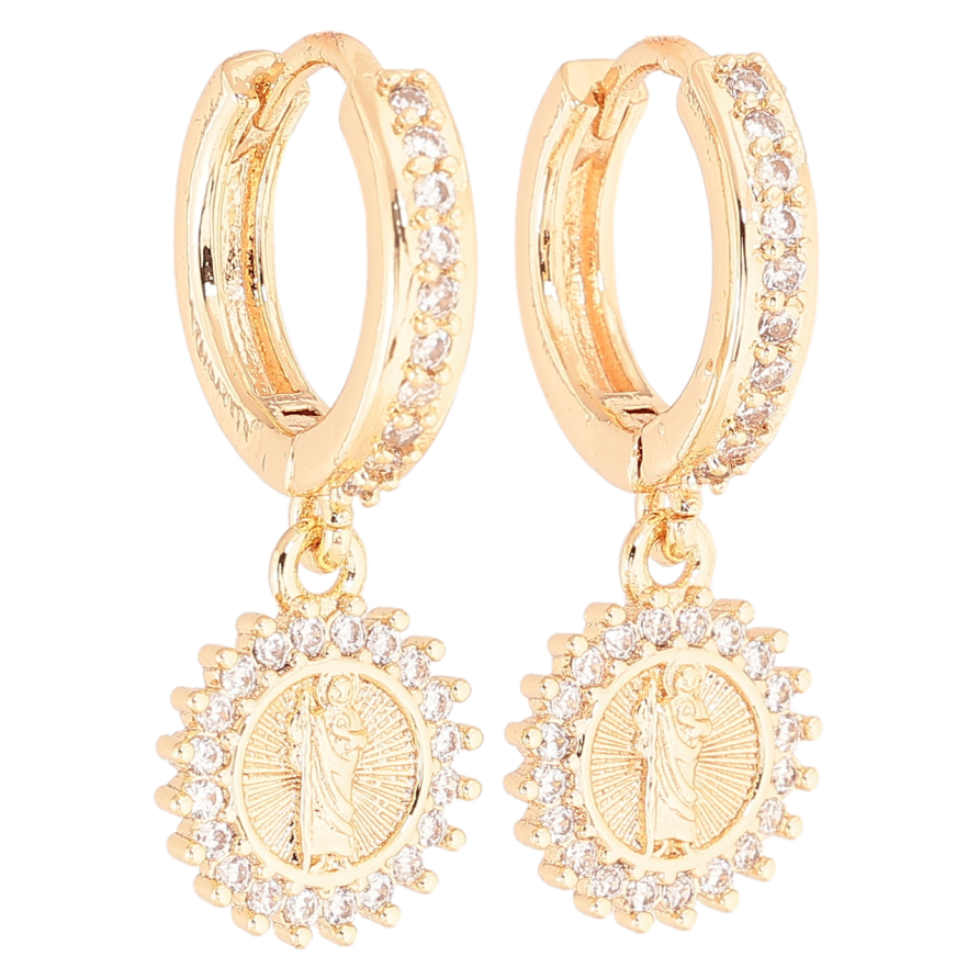 Серьги Xuping M&L Цвет 18K подвески на колечках Ладанка фото №1