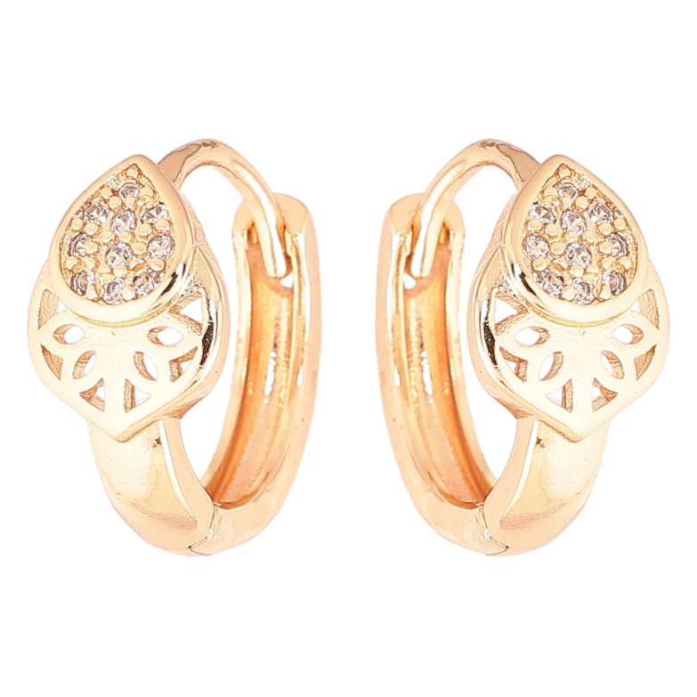 Серьги Xuping M&L Цвет 18K колечки Декоративный узор с кристаллами фото №4 Серьги Xuping M&L Цвет 18K колечки Декоративный узор с кристаллами фото №4