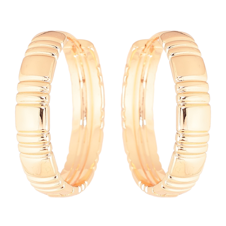 Серьги Xuping M&L Цвет 18K колечки Декоративный узор фото №3 Серьги Xuping M&L Цвет 18K колечки Декоративный узор фото №3