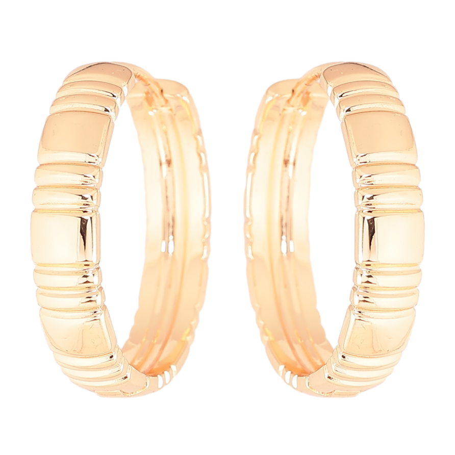 Серьги Xuping M&L Цвет 18K колечки Декоративный узор фото №1 Серьги Xuping M&L Цвет 18K колечки Декоративный узор фото №1