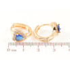 Сережки Xuping M&L Колір 18K колечка ««Сердечка з синіми кристалами» фото №2 Сережки Xuping M&L Колір 18K колечка ««Сердечка з синіми кристалами» фото №2