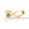 Серьги Xuping M&L Цвет 18K колечки Сердечки с зелеными кристаллами фото №2 Серьги Xuping M&L Цвет 18K колечки Сердечки с зелеными кристаллами фото №2