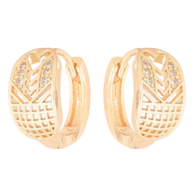 Серьги Xuping M&L Цвет 18K колечки Резной узор с кристаллами фото №25 Серьги Xuping M&L Цвет 18K колечки Резной узор с кристаллами фото №25
