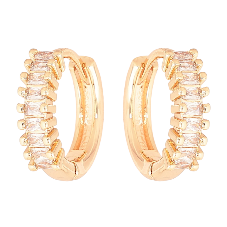 Серьги Xuping M&L Цвет 18K колечки Кристальная дорожка фото №13 Серьги Xuping M&L Цвет 18K колечки Кристальная дорожка фото №13