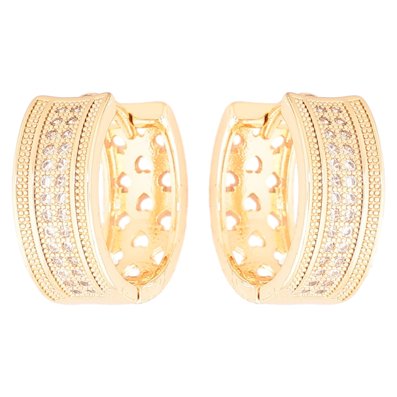 Серьги Xuping M&L Цвет 18K колечки Инкрустация кристаллами фото №1 Серьги Xuping M&L Цвет 18K колечки Инкрустация кристаллами фото №1