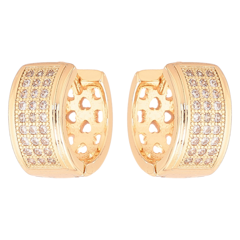 Сережки Xuping M&L Колір 18K колечка «Інкрустація кристалами» фото №1 Сережки Xuping M&L Колір 18K колечка «Інкрустація кристалами» фото №1