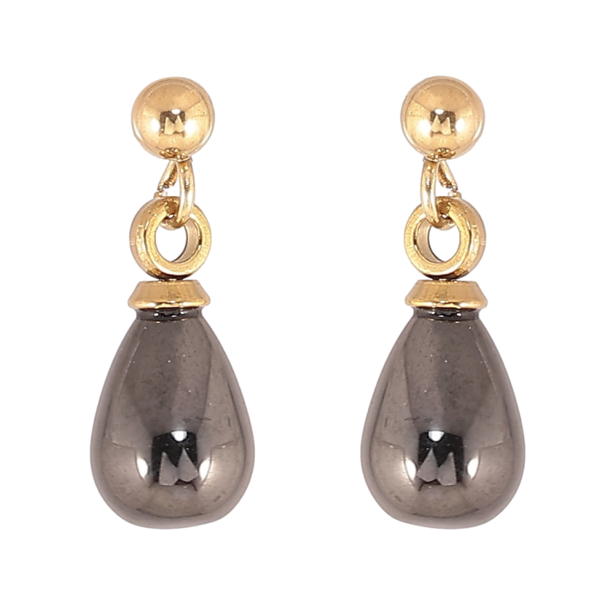 Серьги Xuping TTM Stainless Steel цвет 14К пусеты Подвески из черной керамики фото №1 Серьги Xuping TTM Stainless Steel цвет 14К пусеты Подвески из черной керамики фото №1