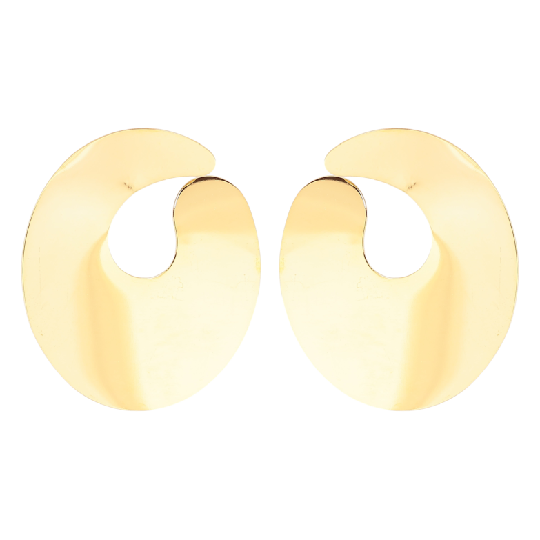 Сережки Xuping TTM Stainless Steel колір 14К пусети «Декоративні кола» фото №1