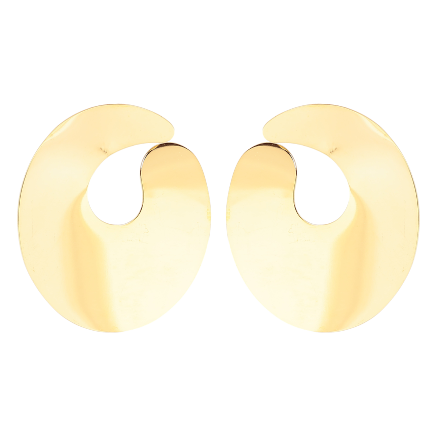 Сережки Xuping TTM Stainless Steel колір 14К пусети «Декоративні кола» фото №1