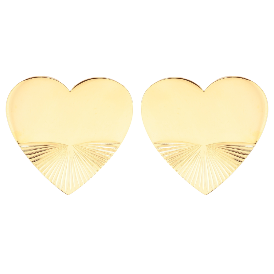 Серьги Xuping TTM Stainless Steel цвет 14К пусеты Сердечки фото №1 Серьги Xuping TTM Stainless Steel цвет 14К пусеты Сердечки фото №1