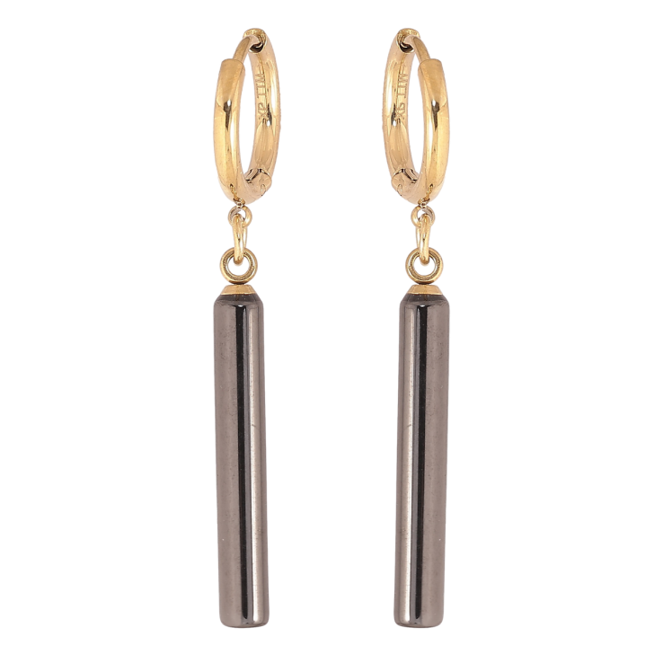 Серьги Xuping TTM Stainless Steel цвет 14К подвески на колечках Подвески из черной керамики фото №11 Серьги Xuping TTM Stainless Steel цвет 14К подвески на колечках Подвески из черной керамики фото №11