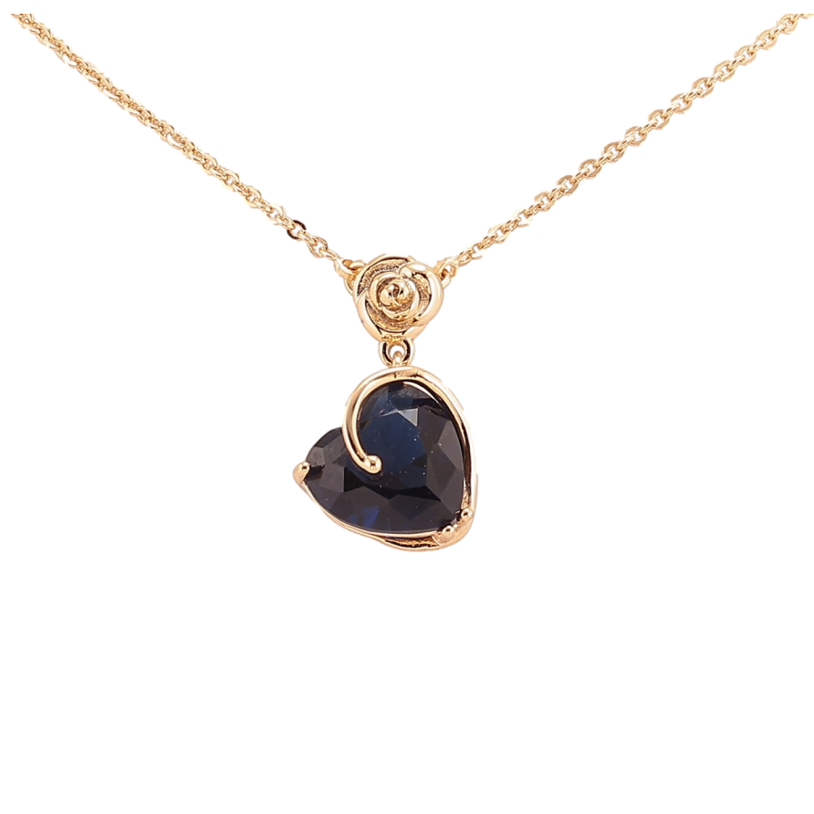 Подвеска на цепочке Xuping Позолота 18K Синее кристальное сердечко длинна 40.5-45.5см х 1.5мм фото №1 Подвеска на цепочке Xuping Позолота 18K Синее кристальное сердечко длинна 40.5-45.5см х 1.5мм фото №1