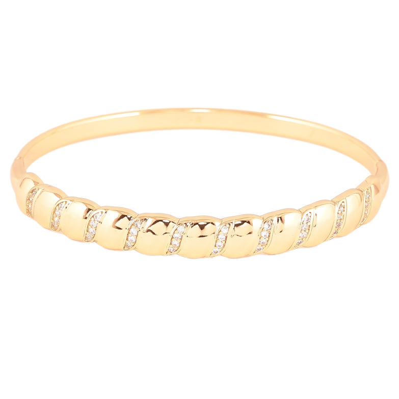 Браслет Xuping Позолота 18K Узор с кристаллами ø 6см фото №1