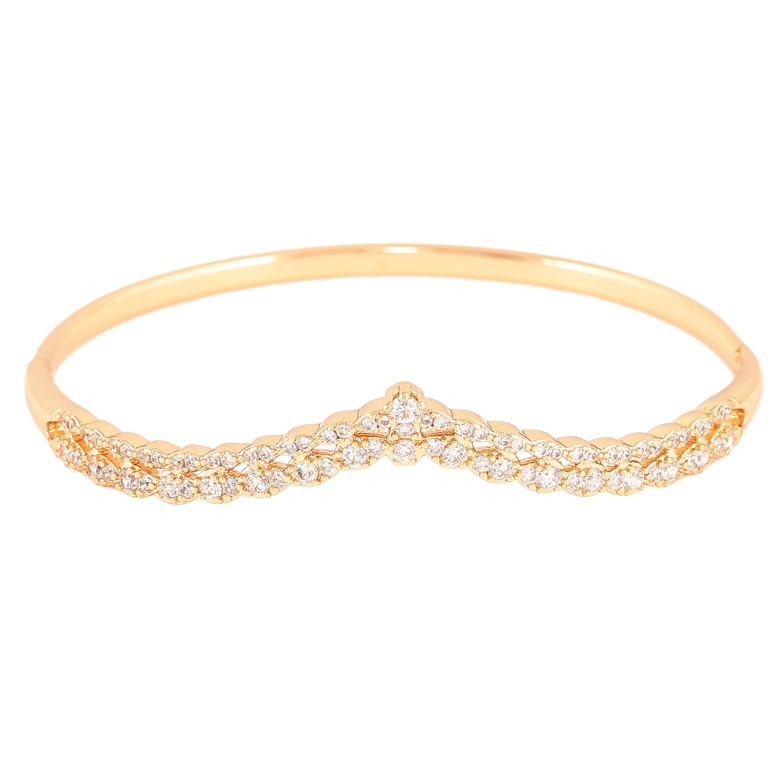 Браслет Xuping Позолота 18K «Інкрустація кристалами» ø 6см фото №1