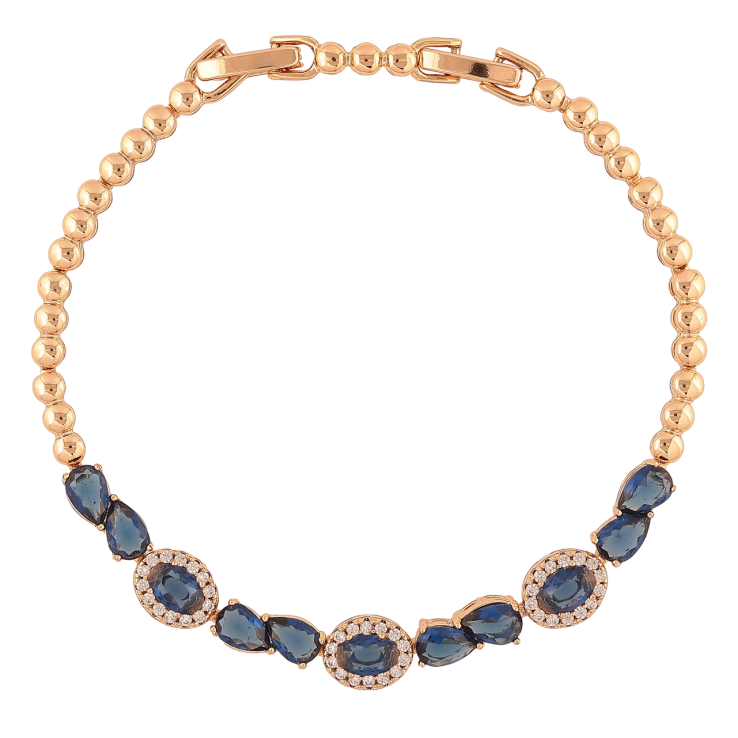 Браслет Xuping Позолота 18K Дорожка синих кристаллов размер с доп. замком 17.5,19.5см х 3-7мм фото №12 Браслет Xuping Позолота 18K Дорожка синих кристаллов размер с доп. замком 17.5,19.5см х 3-7мм фото №12