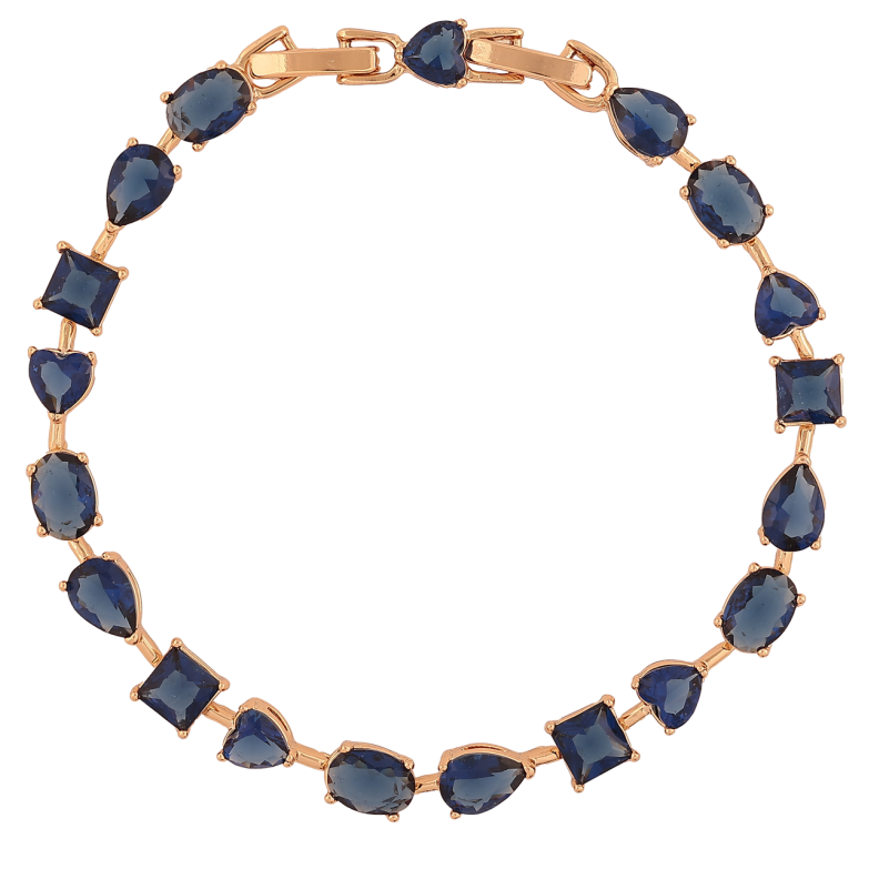 Браслет Xuping Позолота 18K Дорожка синих кристаллов размер с доп.замком 17,18.5см х 5мм фото №1 Браслет Xuping Позолота 18K Дорожка синих кристаллов размер с доп.замком 17,18.5см х 5мм фото №1