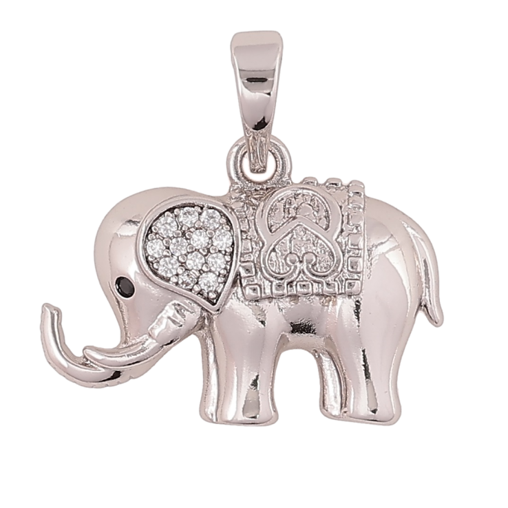 Кулон Xuping Родій «Слон» для ланцюжка до 6мм фото №2 Кулон Xuping Родій «Слон» для ланцюжка до 6мм фото №2