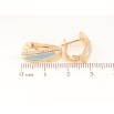 Серьги Xuping Позолота 18K английский замок Узор с голубой эмалью фото №2 Серьги Xuping Позолота 18K английский замок Узор с голубой эмалью фото №2