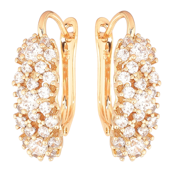 Серьги Xuping Позолота 18K английский замок Инкрустация кристаллами фото №15