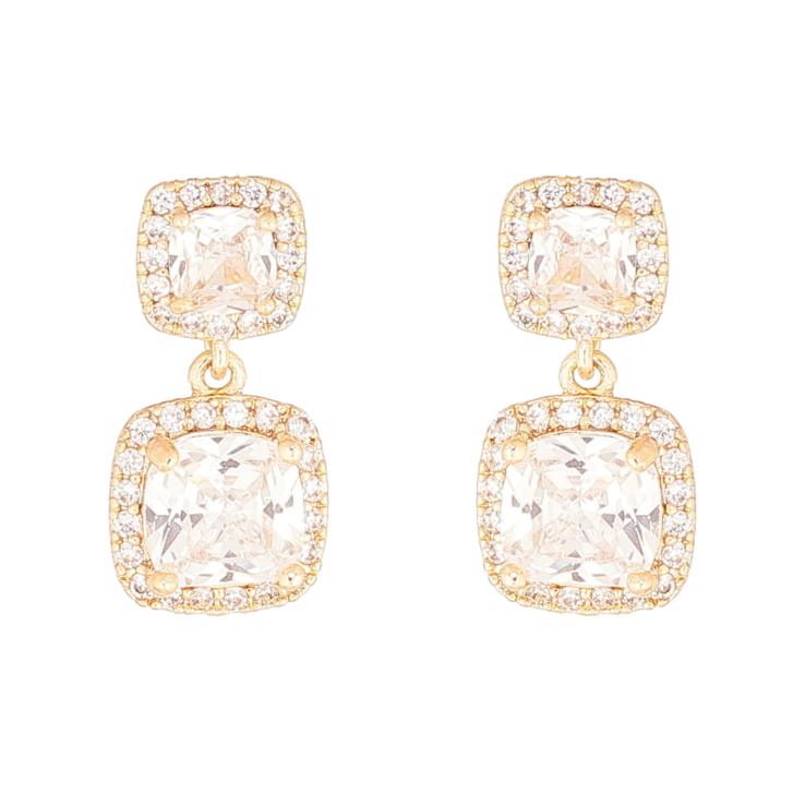 Сережки Xuping Позолота 18K пусети «Кришталеві підвіски» фото №18 Сережки Xuping Позолота 18K пусети «Кришталеві підвіски» фото №18