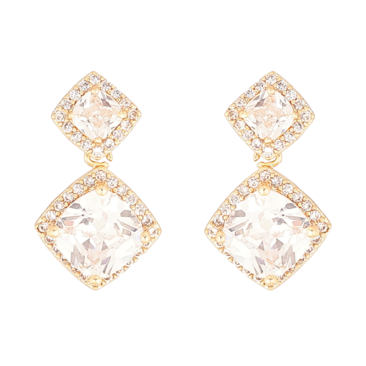 Сережки Xuping Позолота 18K пусети «Кришталеві підвіски» фото №20 Сережки Xuping Позолота 18K пусети «Кришталеві підвіски» фото №20