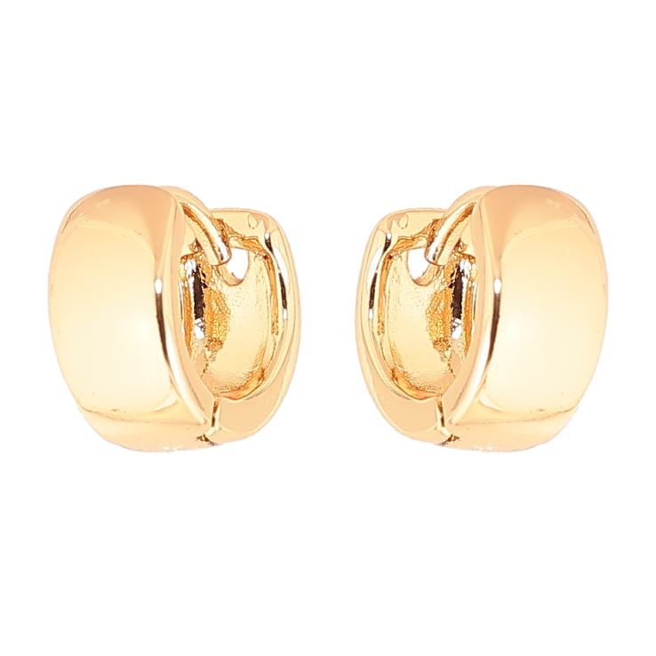 Сережки Xuping Позолота 18K колечка Класика, шир. 5мм ø 10мм фото №2 Сережки Xuping Позолота 18K колечка Класика, шир. 5мм ø 10мм фото №2