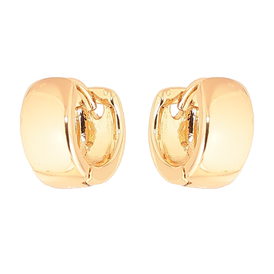 Сережки Xuping Позолота 18K колечка Класика, шир. 5мм ø 10мм фото №1